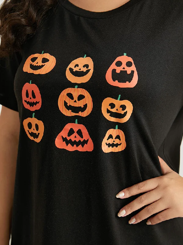 halloween-pumpkin-print-round-neck-t-shirt