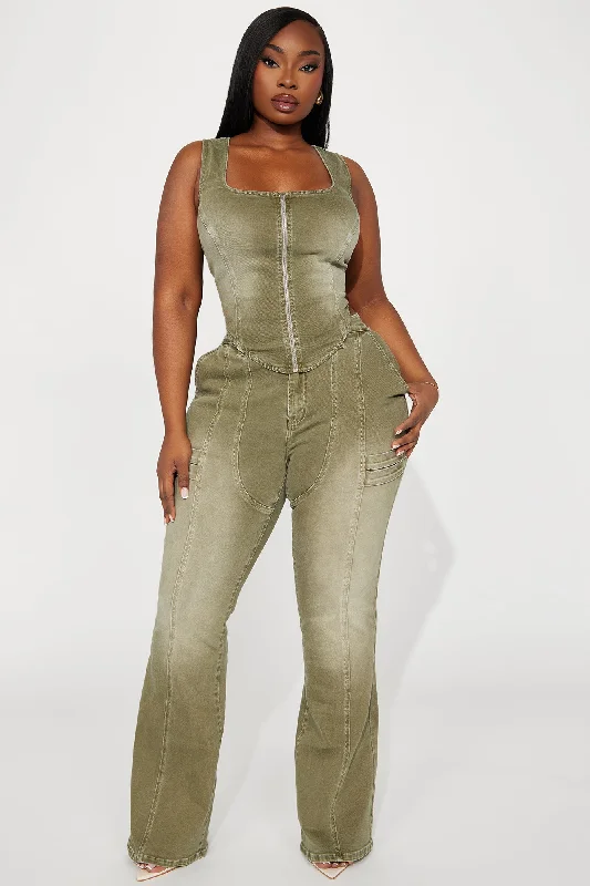 high-esteem-denim-corset-top-green