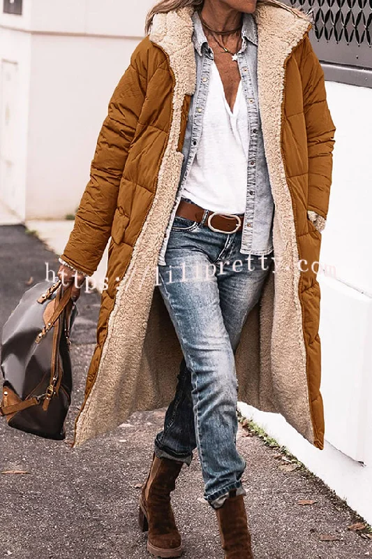 hooded-plush-lined-pocket-long-sleeve-coat