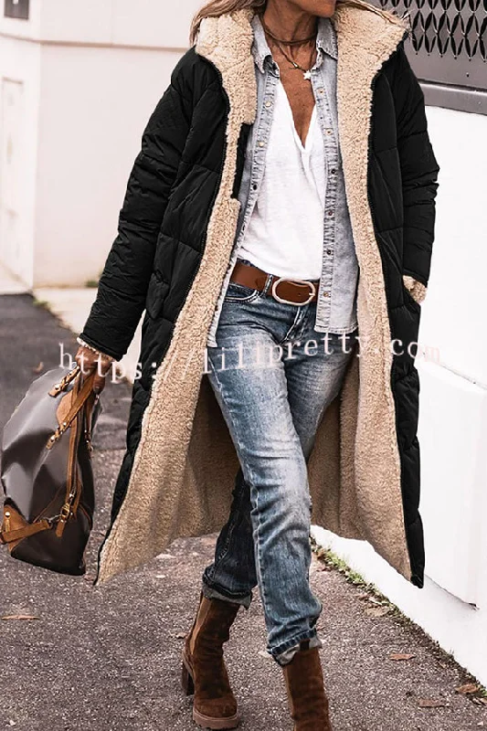 hooded-plush-lined-pocket-long-sleeve-coat