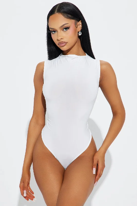 Jasmin Ruched Bodysuit - Ivory