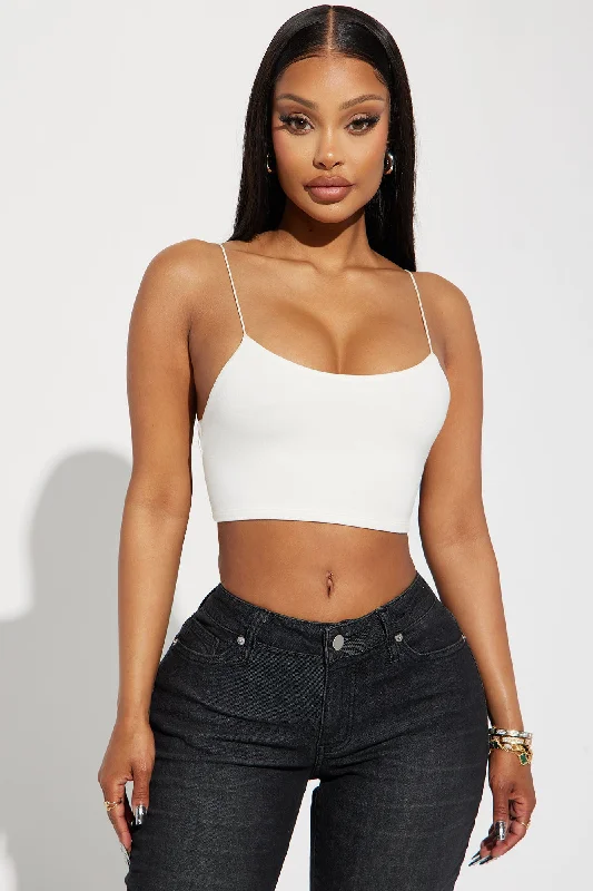 Kiki Super Cropped Top - Ivory