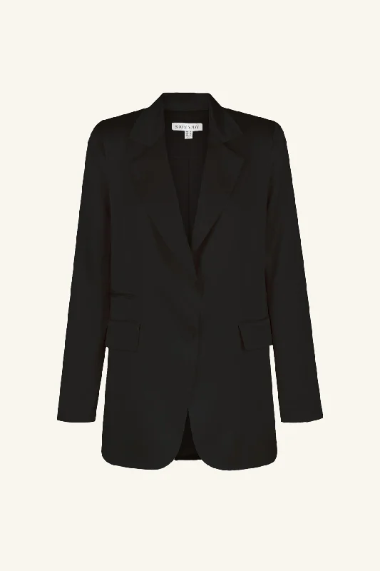 la-lune-single-breasted-blazer-black