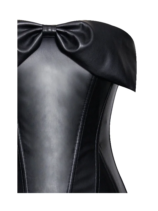 maayan-black-vegan-leather-corset-high-slit-maxi-dress