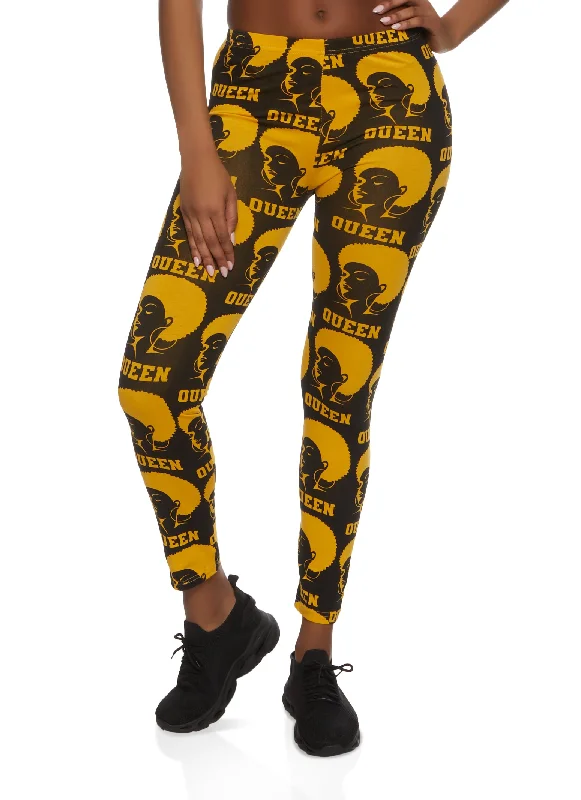 Afro Queen Graphic Leggings