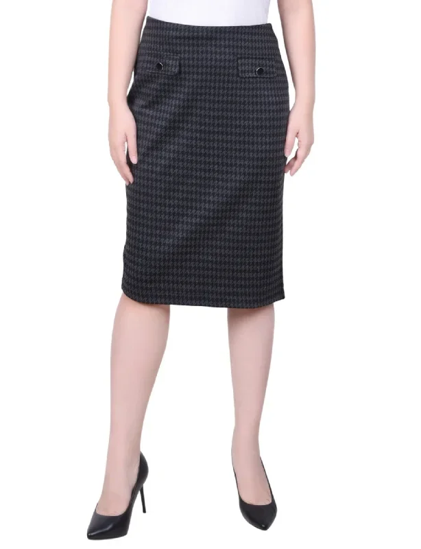 Knee Length Double Knit Skirt - Petite