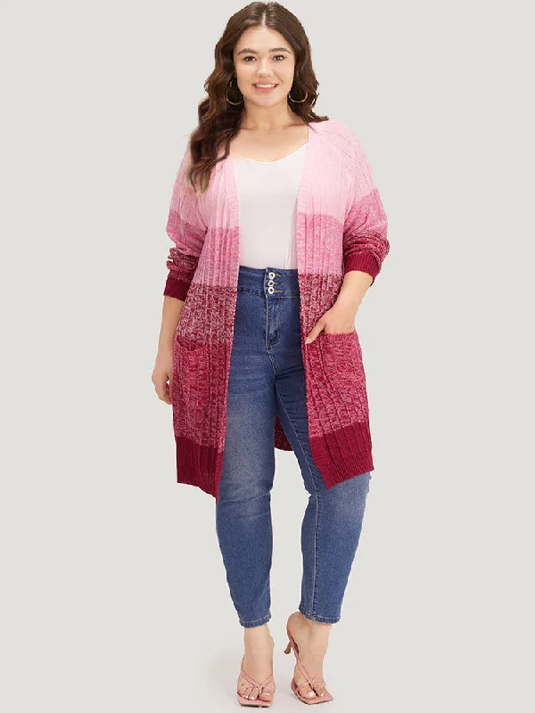 ombre-colorblock-patched-pocket-tunic-cardigan