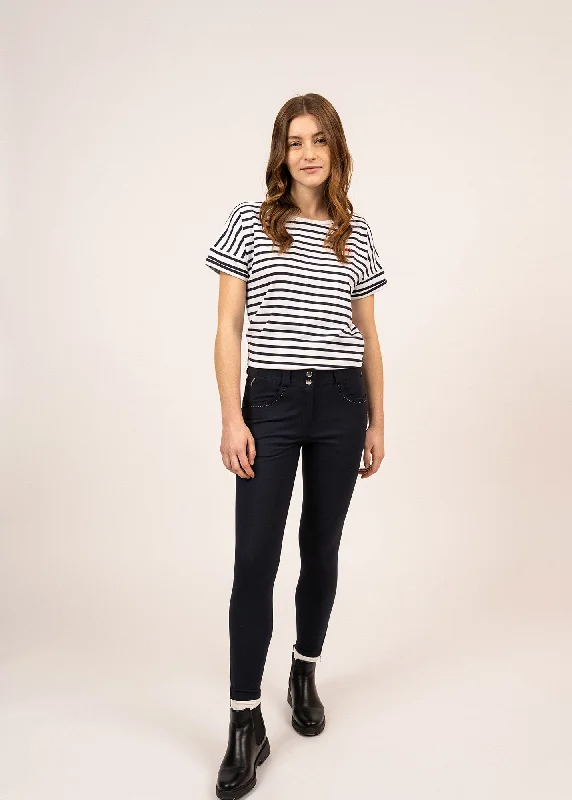 Pantalon droit Fun City - SAINT JAMES x Pénélope (NAVY)