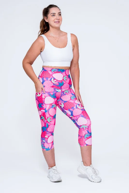 Pick Me Performance - Panel Pocket Extra High Waisted Capri Leggings