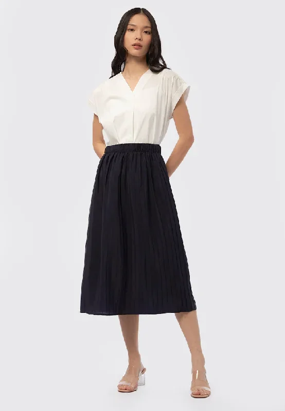 Pleated Midi Skirt