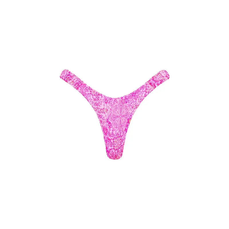 Retro Y Thong Bikini Bottom - Rose Quartz