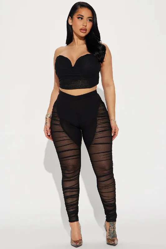 Risky Love Sheer Legging - Black