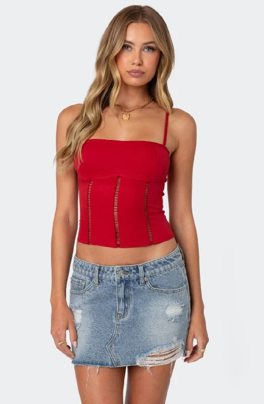 Jennie ladder knit corset