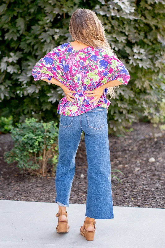 sew-in-love-full-size-v-neck-floral-half-sleeve-top