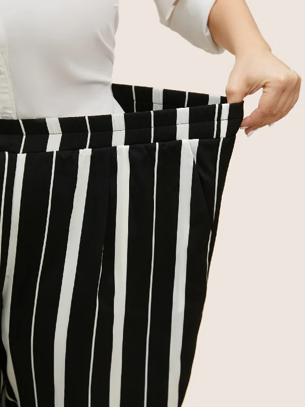 striped-elastic-waist-wide-leg-pants