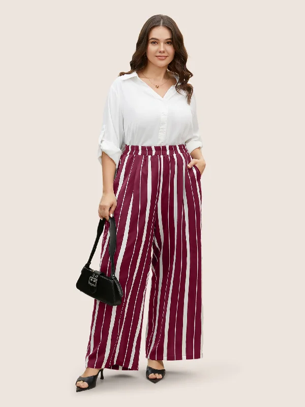 striped-elastic-waist-wide-leg-pants