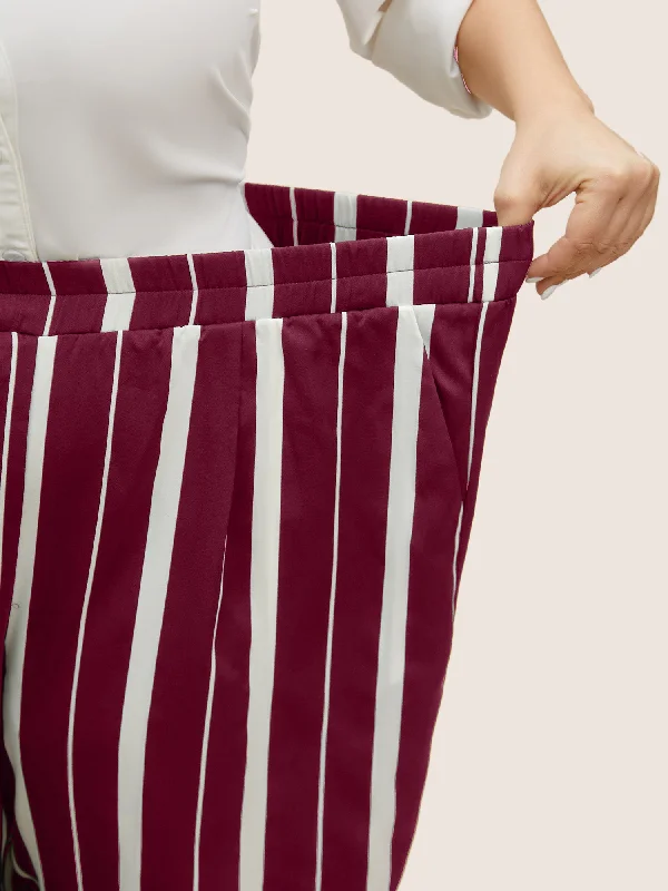 striped-elastic-waist-wide-leg-pants