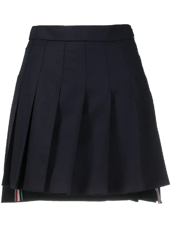 Dropped Back Pleated Skirt