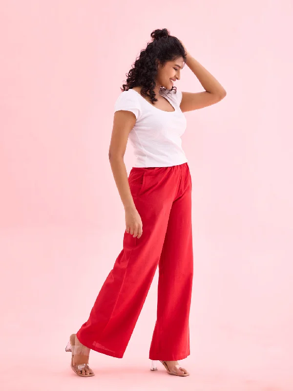 women-dark-red-solid-linen-palazzos