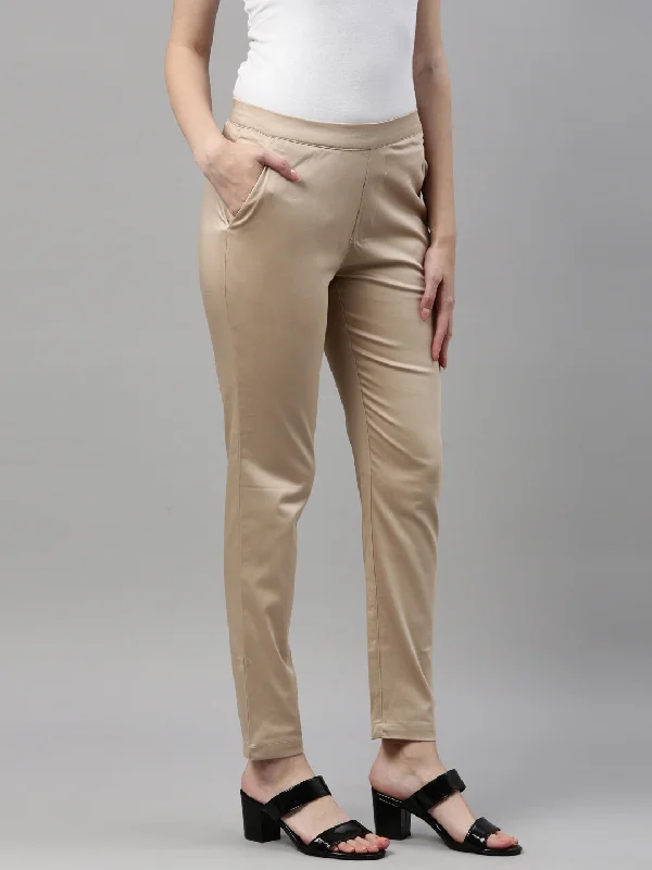 women-solid-light-beige-treggings