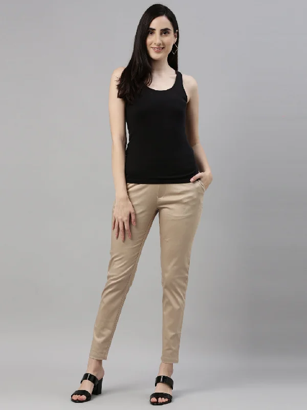 women-solid-light-beige-treggings